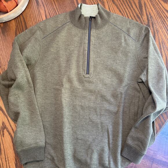 Tommy Bahama Other - Tommy Bahama Sweater Men's green Pullover 1/4 Zip No Size Tag **reversible??*